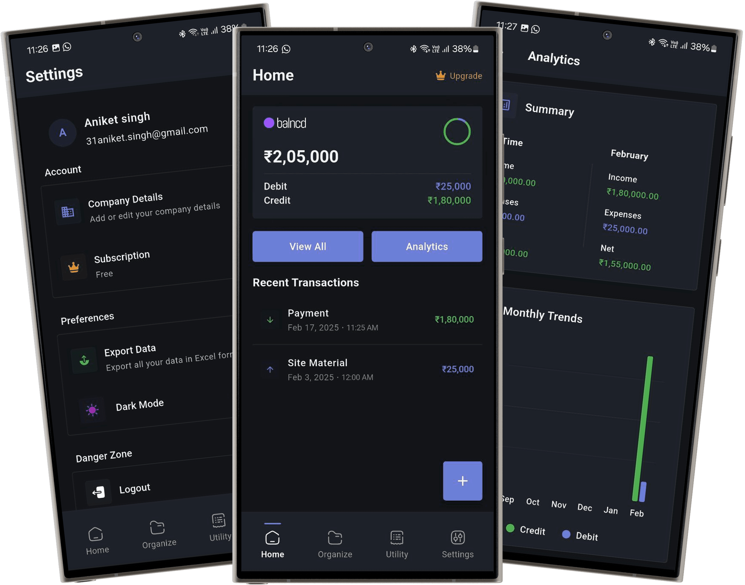 VyaparOne App Interface